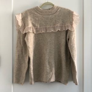 Zara ruffle sweater. Size Medium